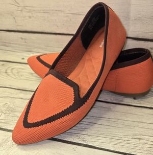 Birdies Womens Flats Size 7 Blackbird Coral Reef Comfort Knit Slip On